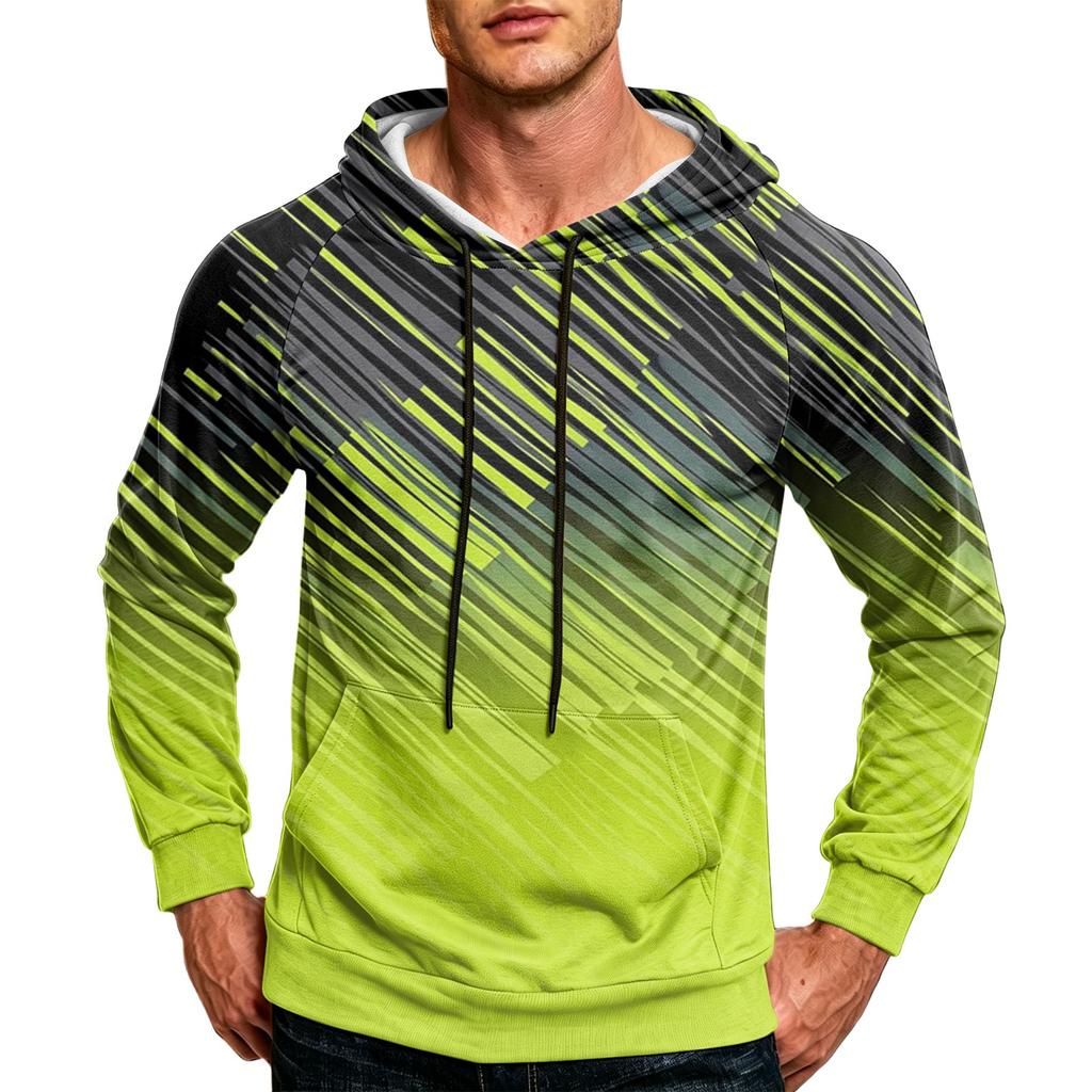 Herren-Hoodie in Farbe, lockere Passform, mit Tasche und Kordelzug