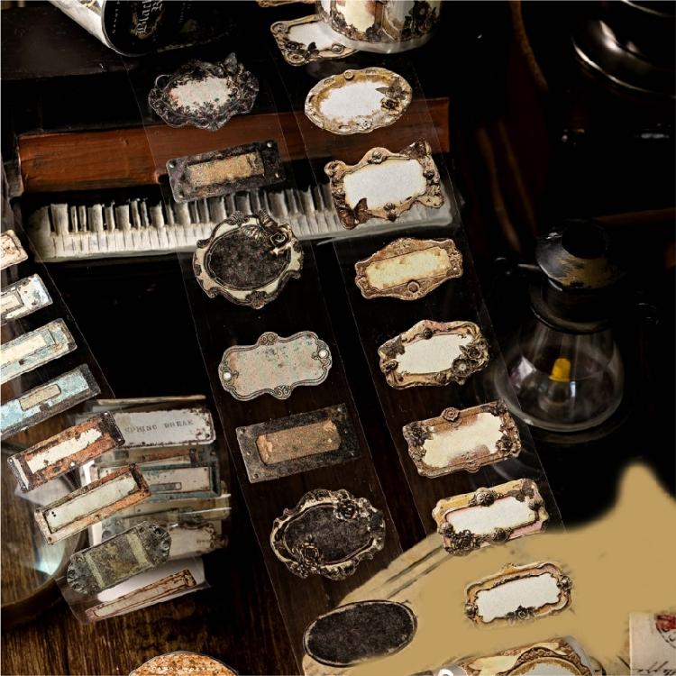 Vintage Rust Designs Tape Sticker Roll For Journal And Student Scrapbooking Project Easy Peeling And Removable