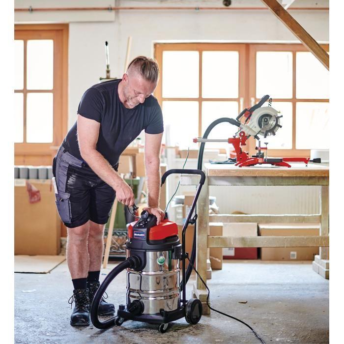Einhell aspirateur eaux et poussières te-vc 2230 sa (1150w, cuve 30l, prise synchro oep, livré avec accessoires)