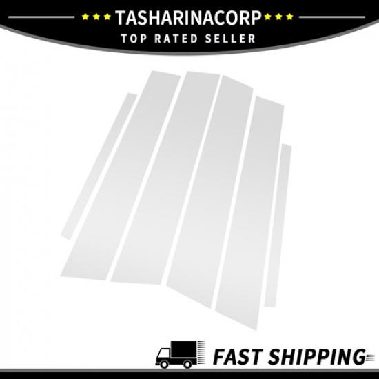 6 Pcs Car Door Pillar Window Trim for Honda City 08-14 Silver Tone