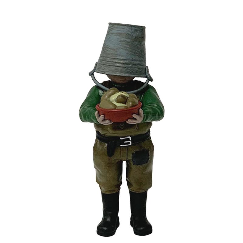 New Game Reanimal Character Figurine Iron Bucket 12cm  Action Figures PVC Anime Collection Model Doll Toy Kid Gift