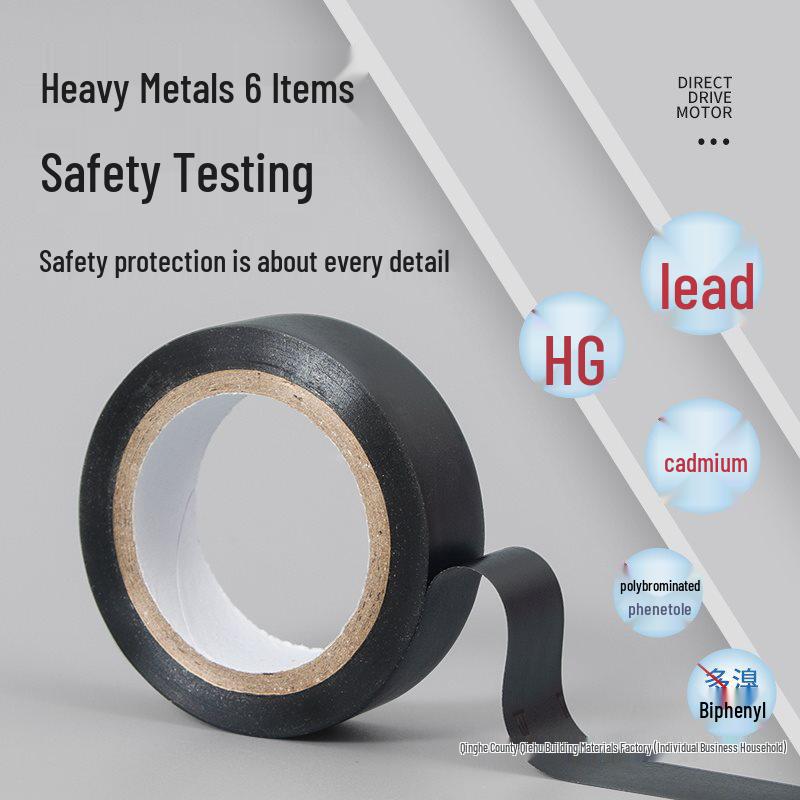 Svart Högtemperatur Flamskyddad PVC Elektrikertejp - Vattentät & Slitstark