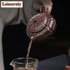 111ml Yixing Purple Clay Teapots Master Handmade Antique Pot Raw Ore Purple Mud Tea Brewing Kettle With Infuser Zisha Tea Set