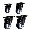 4Pcs Universals Swivels Casters Trolley Wheel Heavy Duty Furniture Wheel Casters for Furniture and Workbenches