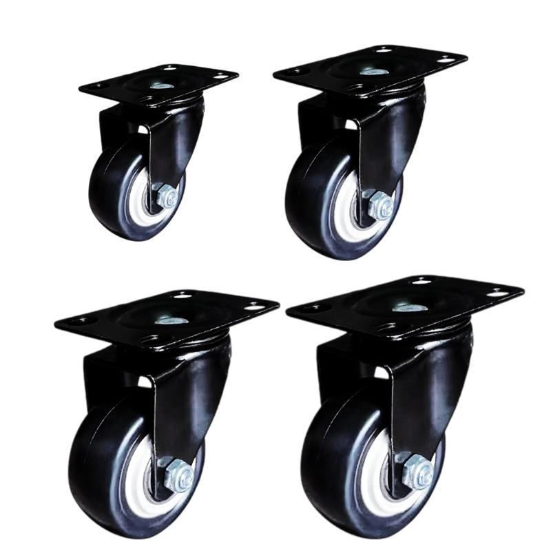4Pcs Heavy Duty Furniture Wheel Casters Quiet Trolley Wheel 360 Swivels Casters for Trolley Home Office Desk Chair