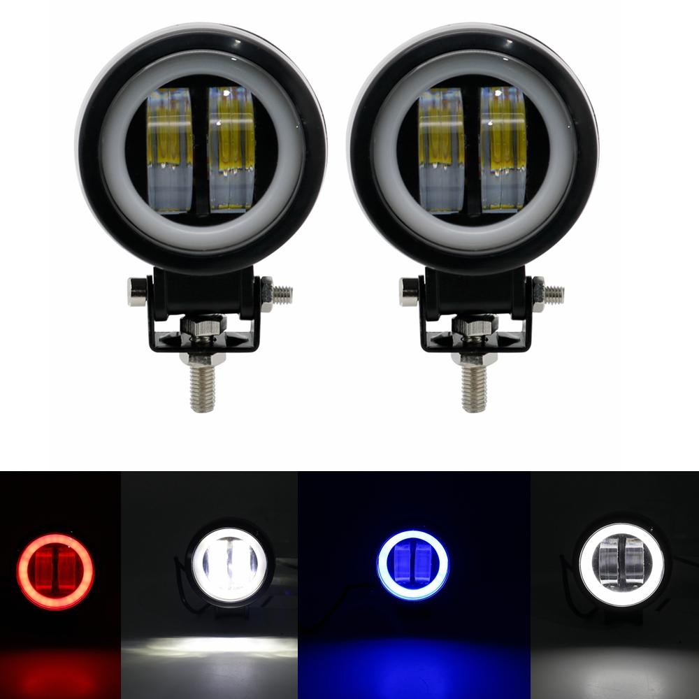 LED Fog Lamp Driving Daytime Off road Led Light Headlight 3'' 20W Motorcycle Halo Lamps ForATV 12V  SUV Worklight Beams