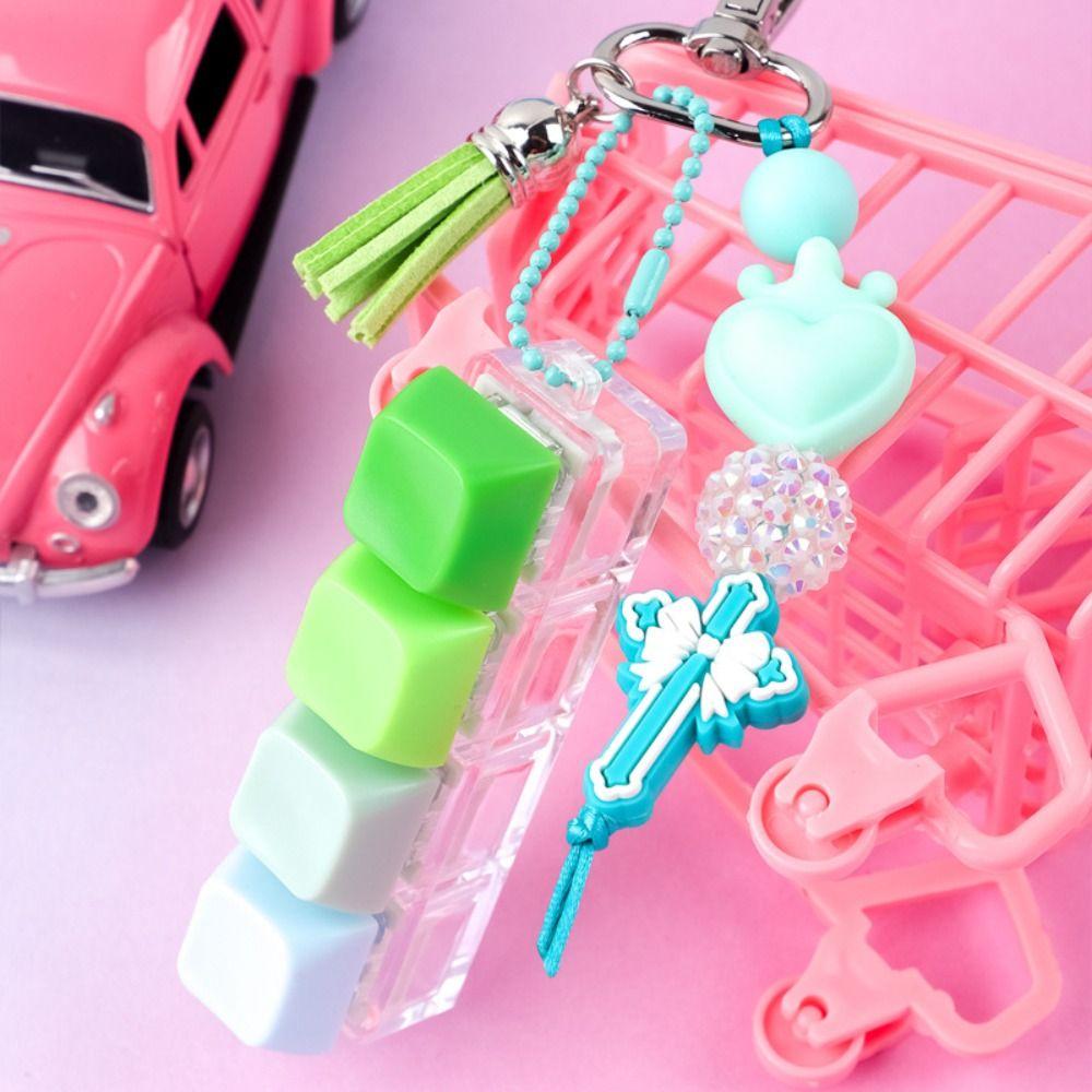 Soft Silicone Handmade Keychain Silicone Beads Stress Relief Toy Fidget Toy Gift For Women