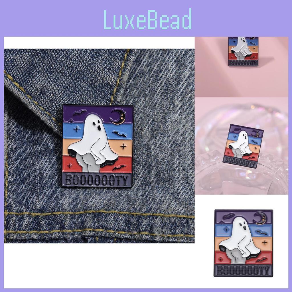Creative Whimsical Halloween Ghost Brooch Pin Charming Metal Badge For Festive Wear