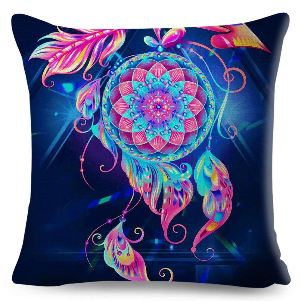 Fantasy Dream Catcher Series Decorative Pillowcase Bohemian watercolor cushion cover Sofa office seat   Home decor