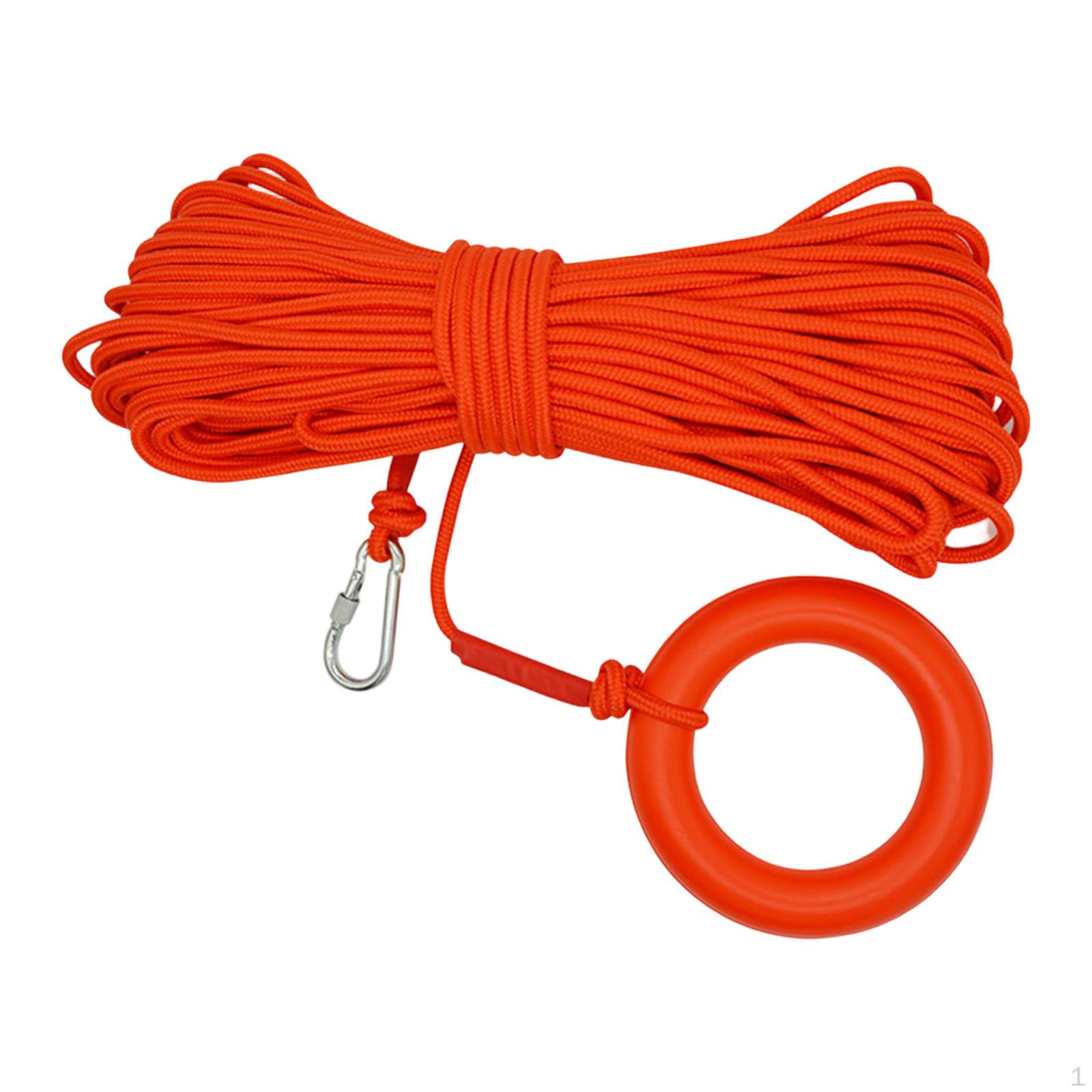 

Water Float Lifesaving Rope Throwing with Secure Snap Hoop Life Line 8mmx20M for Buoyant