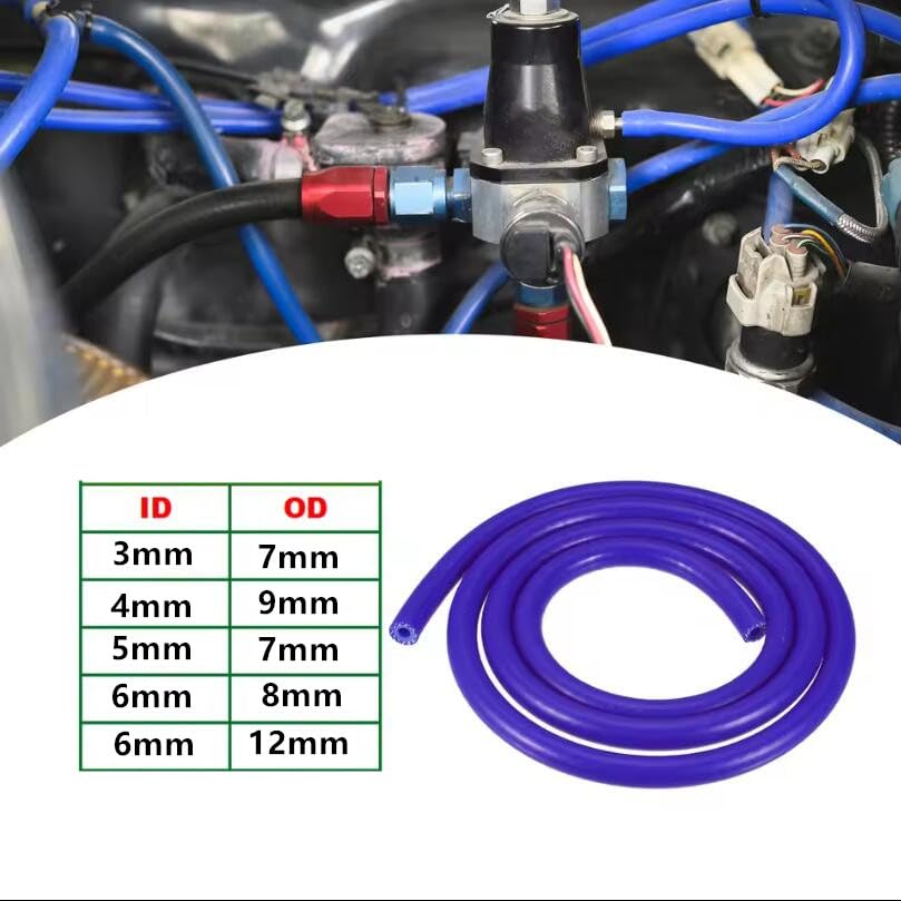 LIKENNY Silicone Hose, 9.8 Ft (3 M), Inner Diameter 0.1 Inch (3 Mm), Outer