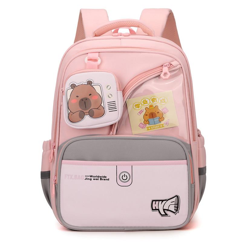 School Bag for Primary School Students To Reduce the Burden and Protect the Spine Backpack, Lightweight and Large-capacity Children's Backpack.