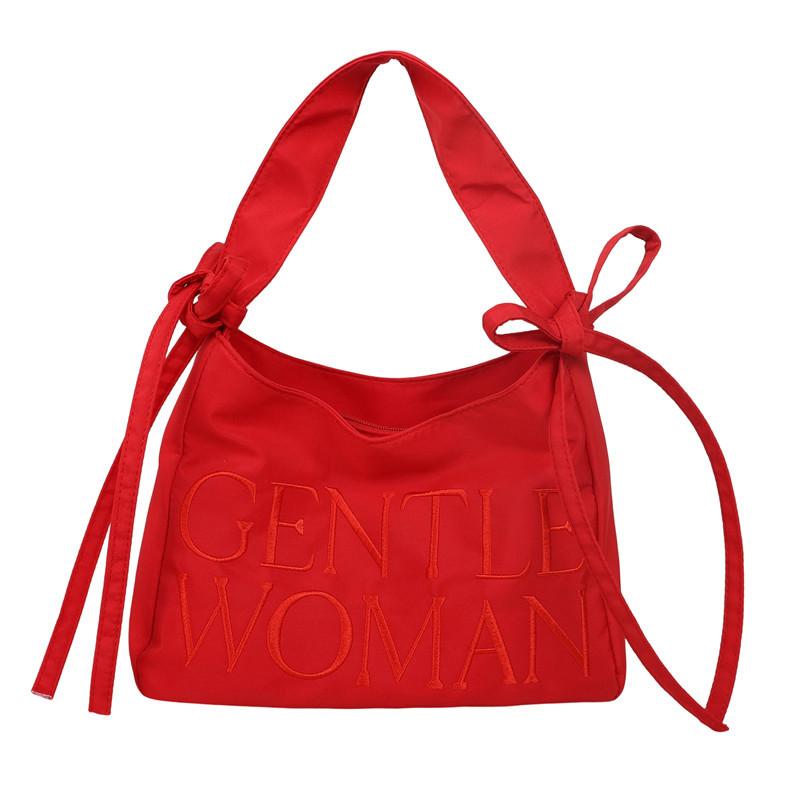 Neue lässige Schleife Ballett Achseltasche Buchstaben bestickte Umhängetasche