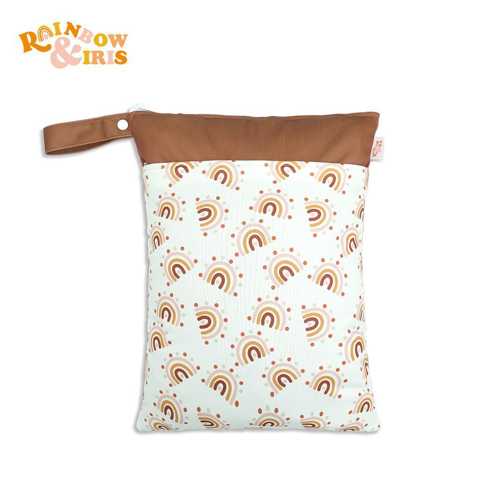 Waterproof Reusable Cloth Bag with Zipper Pocket and Handle - Fashionable Sun Burst Design, Suitable for Beaches, Swimming Pools, Gyms, Yoga