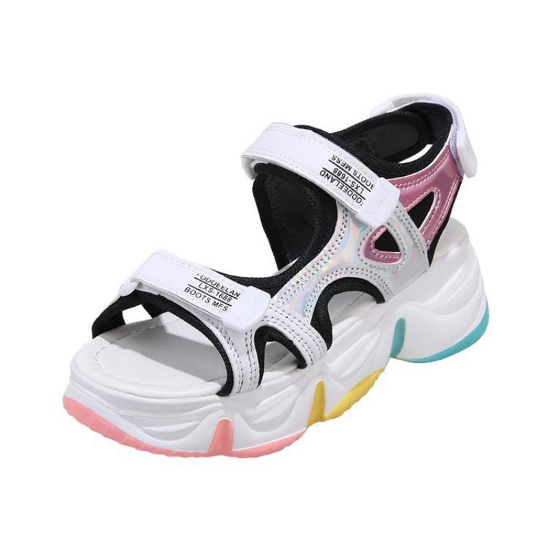 Platform Women Sandals Rainbow Sole Girls Beach Shoes  New Summer Gladiator Sandles for Woman Wedge Sandalias Casual Shoes