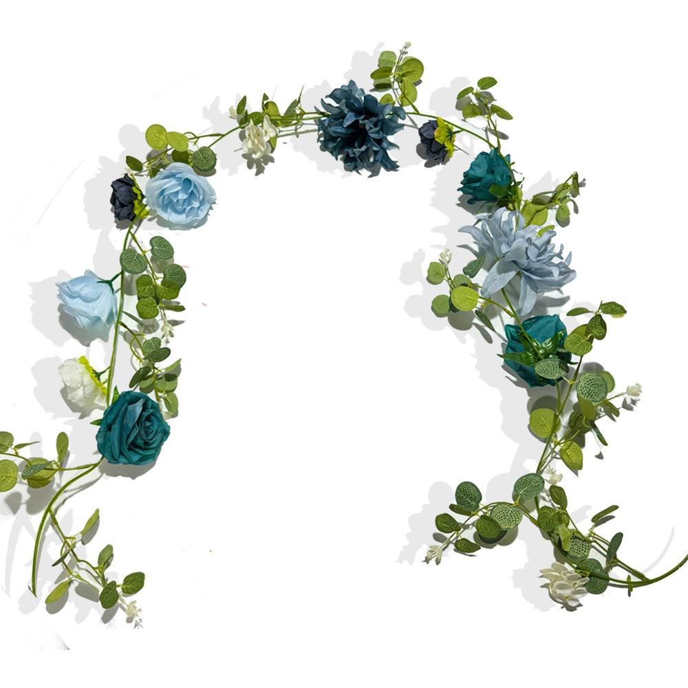 

DIY Artificial Rose Flower Vine Silk Dahlia Plant Wall NEW Wall Hanging Garland Home Decoration