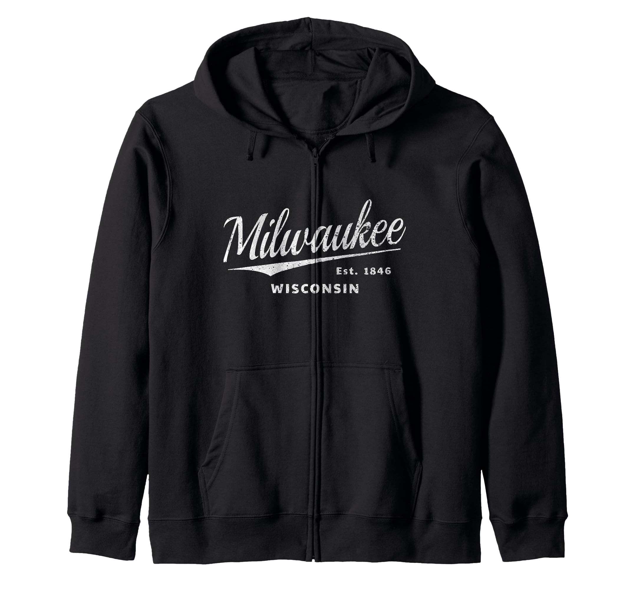 Milwaukee Wisconsin Milwaukee Sports Fan Vintage Milwaukee Zip Hoodie