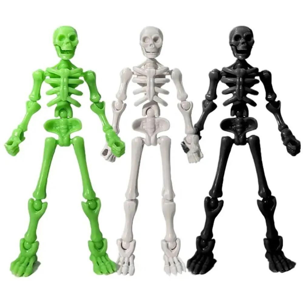 Figurky kostlivců pro kutily Plastové mini kostlivci s pohyblivými klouby Řemesla Doplňky na Halloweenskou párty Dekorace strašidelného domu