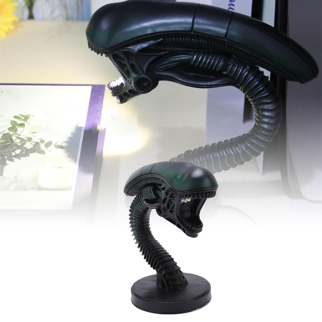 Dpofirs SF Alien Resin Lamp Comfortable LED Night Light Alien Table Lamp for Reading Area (Style 1)
