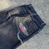JNCO Jeans Vintage Hip Hop Lockere Jeans Herren Gothic Hohe Taille Weite Beine Hosen Streetwear