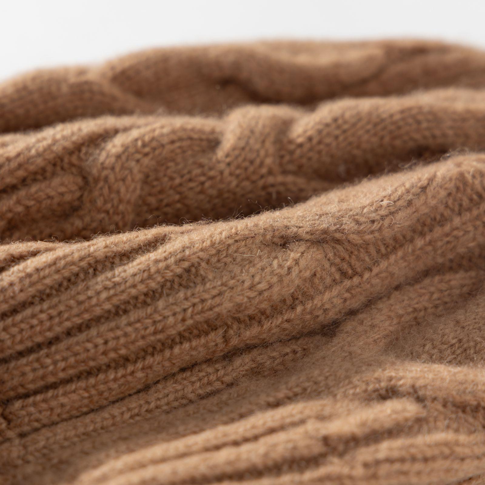 Зимняя однотонная шерстяная шапка из 100% чистой шерсти для девочек — фото 5