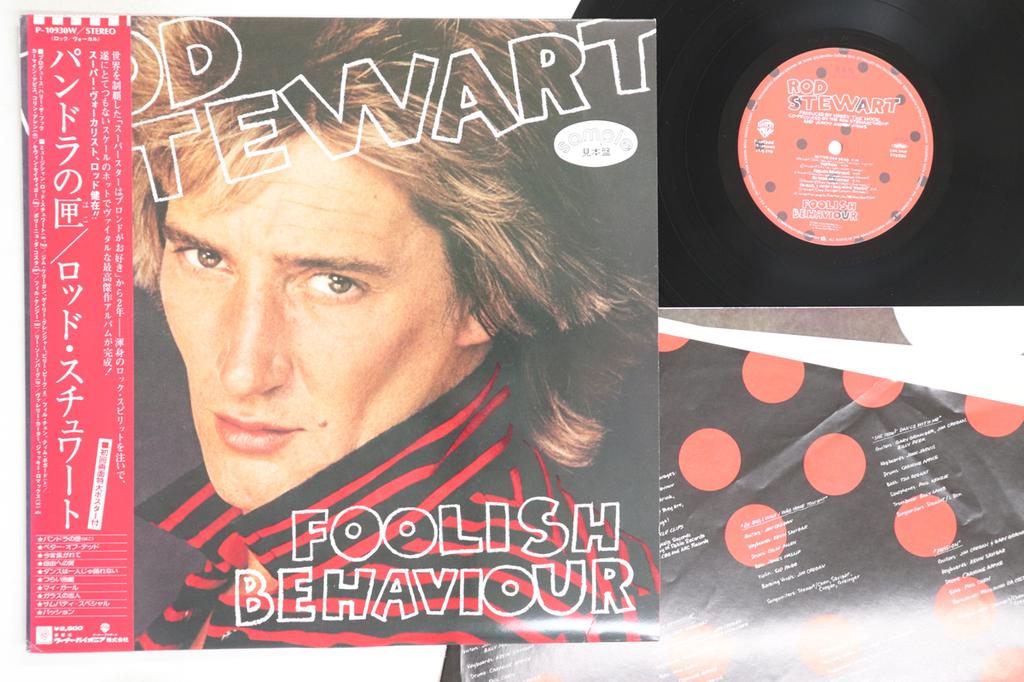 LP Record ROD STEWART - Foolish Behaviour P10930WPROMO WARNER BROS 1980 Japan Obi Rock Used