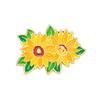 Brooch Pin Vibrant Color Peony Flower Leaves Shape Badge Clothing Decoration Sweaters Hats Bags Accessory
