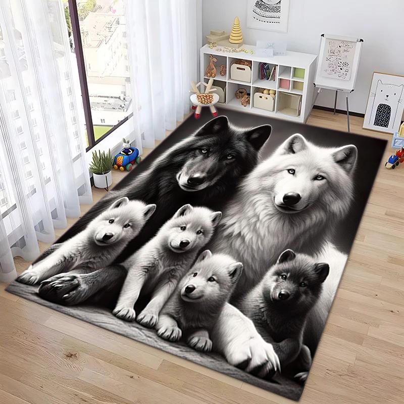 Wild Bears Mountainous Terrain Carpet Is Suitable For Living Room And Bedroom Doormats Office Balcony Decorative Carpet A6