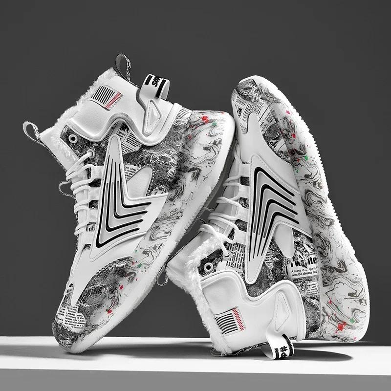 Men Boots 2024 New Winter Slippers Warm Men Shoes Waterproof Non-Slip Plush Sneakers Male Tenis Shoes Boots Men Sneakers Winter