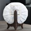 Pack of 2 Sturdy Wooden Tea Holder Racks for Exhibiting Tea Cakes Plate Display Bracket Desktop Dish Holder