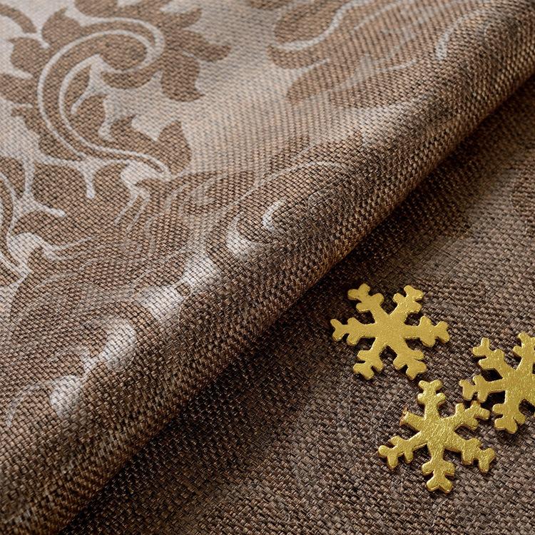 

Simple European Solid Color Shading And Embossing Coarse Hemp Imitation Hemp Curtain Finished Product Custom Living Room door width 2.8 meters