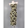 Foreign Trade Order Cross-Border Sling Sexy Pure Desire French Style Exquisite Printed Lace Slim Fit Sheath Flattering Figure Dress Women