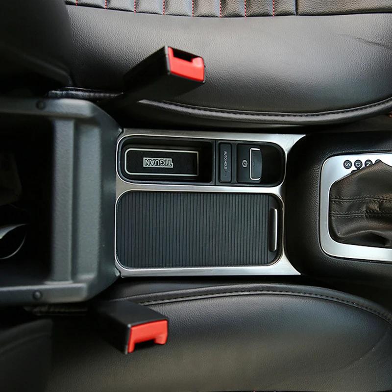 1 peça Adesivos de Acabamento do Painel do Porta-copos de Água de Aço Inoxidável Para Acessórios Volkswagen Tiguan VW Tiguan 2010 2011 2012 2013 2014 2015 2016