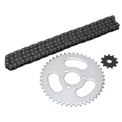 T8F Front Sprocket and Rear Sprocket Chain Set Steel Material Durable High Power Transfer