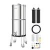 Gravity-fed Water Filter System, 8.52L 304 Stainless-Steel Countertop Water Filtration System, Reduces Lead and Up To 99% of Chlorine