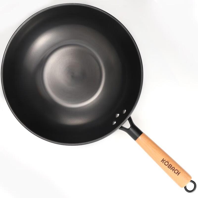 Kombach 32cm Stainless Steel Non-Stick Wok with Lid