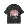Japanese Cherry Blossom Fuji T-Shirt Illustrative Style Art Graphic Tee Men’s Women’s Casual Short Sleeve for Daily