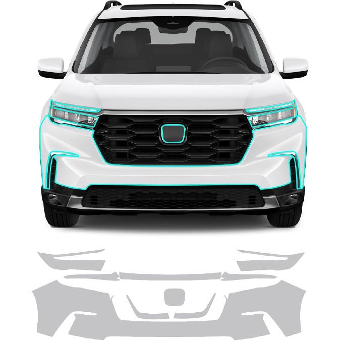 for 2023-2025 Honda Pilot 8.5 Mil TPU PPF Clear Car Precut Paint Protective Film HD Scratch Exterior Accessories (Headlamps + Fog Lamps 4Pcs)