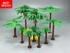 Blocos Moc Não Tóxicos Árvore de Palmeira Fruto de Palma Coco Planta de Floresta Tropical Vista Modelo de Cidade Blocos de Construção Educacionais Brinquedos Montados Diy