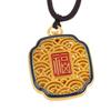 Premium Sand Gold Flower Wire Hollow Lucky Charm Bag Gourd Necklace Wealth Attracting Peace Lock Longevity Lock