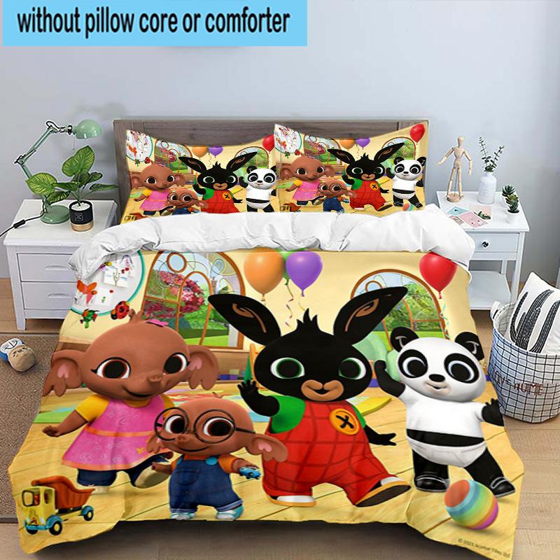 3PCS Bunny's Cozy Hug 3pcs Bedding,Including 3PCS Duvet Cover And 2pcs Pillowcases Perfect for Christmas,Ideal for Bedroom, Dormitory