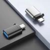 Fekete arany védhető USB 3.0 Type-C OTG Adapter Type C USB C dugasz-alj átalakító függő kötélgyűrűvel USBC csatlakozóhoz