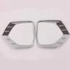 For Santa Fe  ABS Chrome Front Foglight Fog Light Lamp Cover Trim Frame Sticker Exterior Accessories