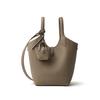 Light Luxury Small Crowd Design Handbag Canvas Bag Genuine Leather And New High-grade Sense All-match Casual Bucket Bag Women's Bag