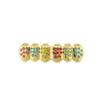 Hip Hop Iced Out Colorful Gold Plated Teeth Grillz, Color CZ Diamond Grills for Men & Women