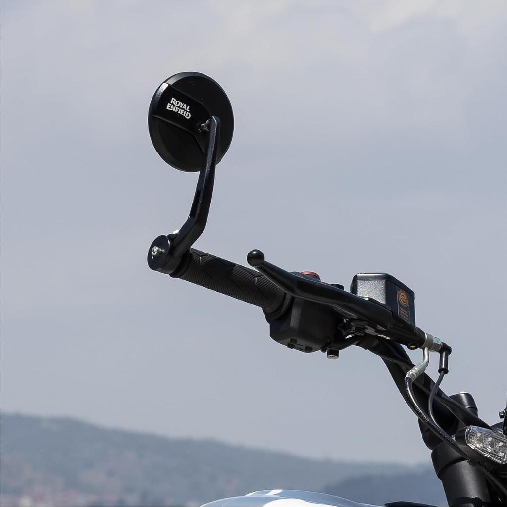 Black "Bar End Mirror Mounting Kit for Royal Enfield Guerrilla 450"