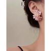 Latest Sweet Romantic Elegant White Flower Hoop Earrings | Stylish Shell Resin Delicate Pearl Flower Zircon Earrings | Trendy Versatile Jewellery