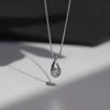 Elegant Teardrop Zirconia Necklace for Women – Stylishly Simple Niche Design