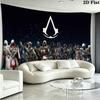 Assassin Creed Wall Tapestry Aesthetic Wall Hanging Printed Fabric Blanket Decorative Tapestries for Bedroom Living Room Home Decor