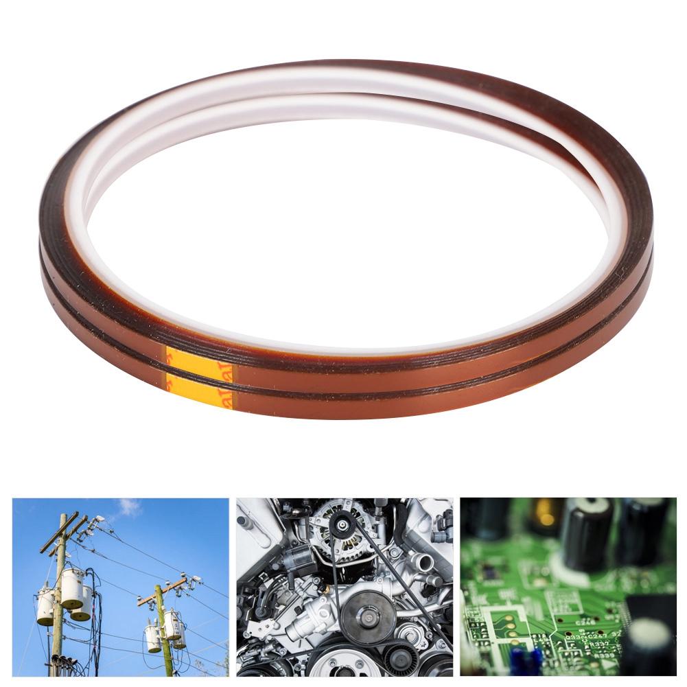 2PCS 3 High Temperature Resistant Adhesive Tape Polyimide Film Yellow Brown Accessory